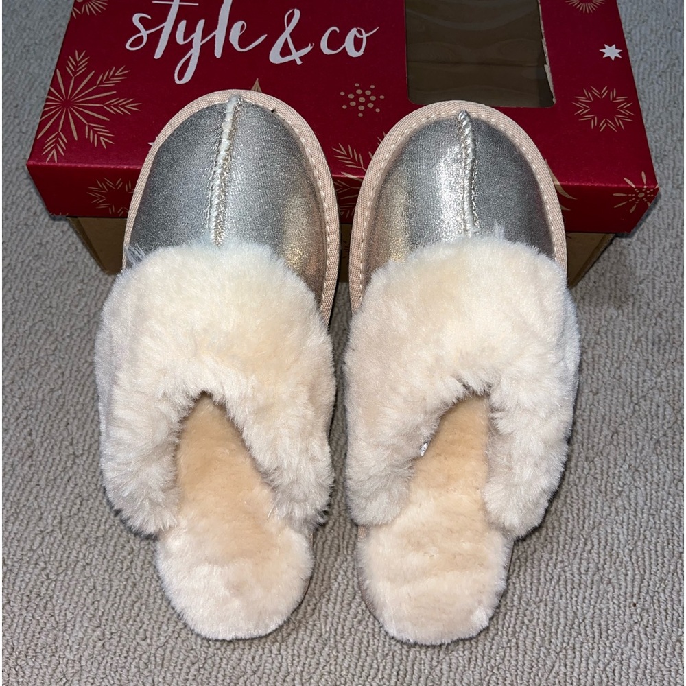 Style & Co Fluffy Slippers